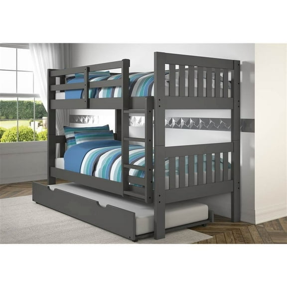 Belen Kox Twin/Twin Mission Bunk Bed W/Twin Trundle