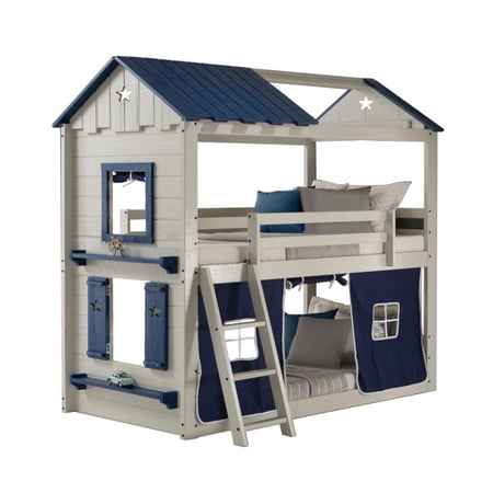 Belen Kox Twin/Twin Star Gaze Bunkbed W/Blue Tent
