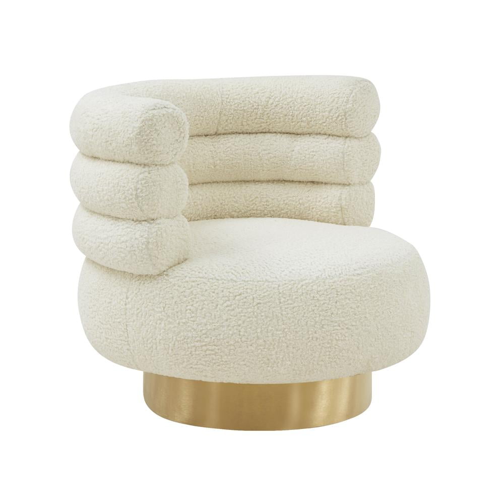 Luxe Shearling Swivel Chair, Belen Kox