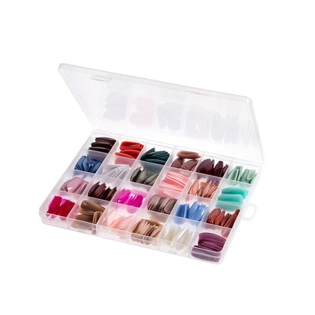 Belepack Easy to Apply Long Coffin Press on Nails Kit, Multicolor, 576 Pieces