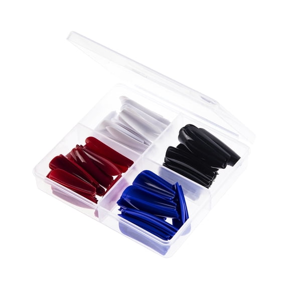 Belepack Salon Quality Long Coffin Acrylic Press on Nails Kit, Multicolor Coffin, 96 Pieces