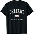 thumbnail image 1 of Belfast Northern Ireland Vintage Athletic Sports Design T-Shirt, 1 of 3
