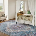 thumbnail image 1 of Belffin 4ftx 6ft 350Gsm Complex Pattern Area Rug Machine Washable And Non Slip TPR Backing Carpet ,High Pile Carpet With Print For Living Room And Bed Room,Light Blue, 1 of 8