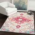 thumbnail image 1 of Belffin 5ft3inx 7ft3in 700Gsm Colorful Patterns Area Rug Machine Washable Non Slip TPR Backing Carpet ,High Pile Carpet With Print For Living Room And Bed Room,Red, 1 of 8