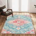 thumbnail image 1 of Belffin 8ftx 10ft 600Gsm Area Rug Machine Washable Non Slip TPR Backing Carpet ,High Pile Carpet With Print For Living Room And Bed Room,Dark Blue, 1 of 8