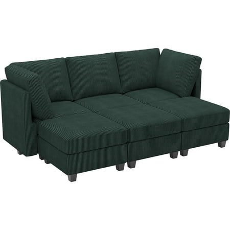 Belffin Chenille Modular Sectional Sofa Sectional Sleeper Sofa Washable Cushion with storage for Living Room,Beige