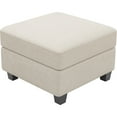 thumbnail image 1 of Belffin Chenille Storage Ottoman Module For Modular Sectional Sofa Square Seat, Beige, 1 of 8