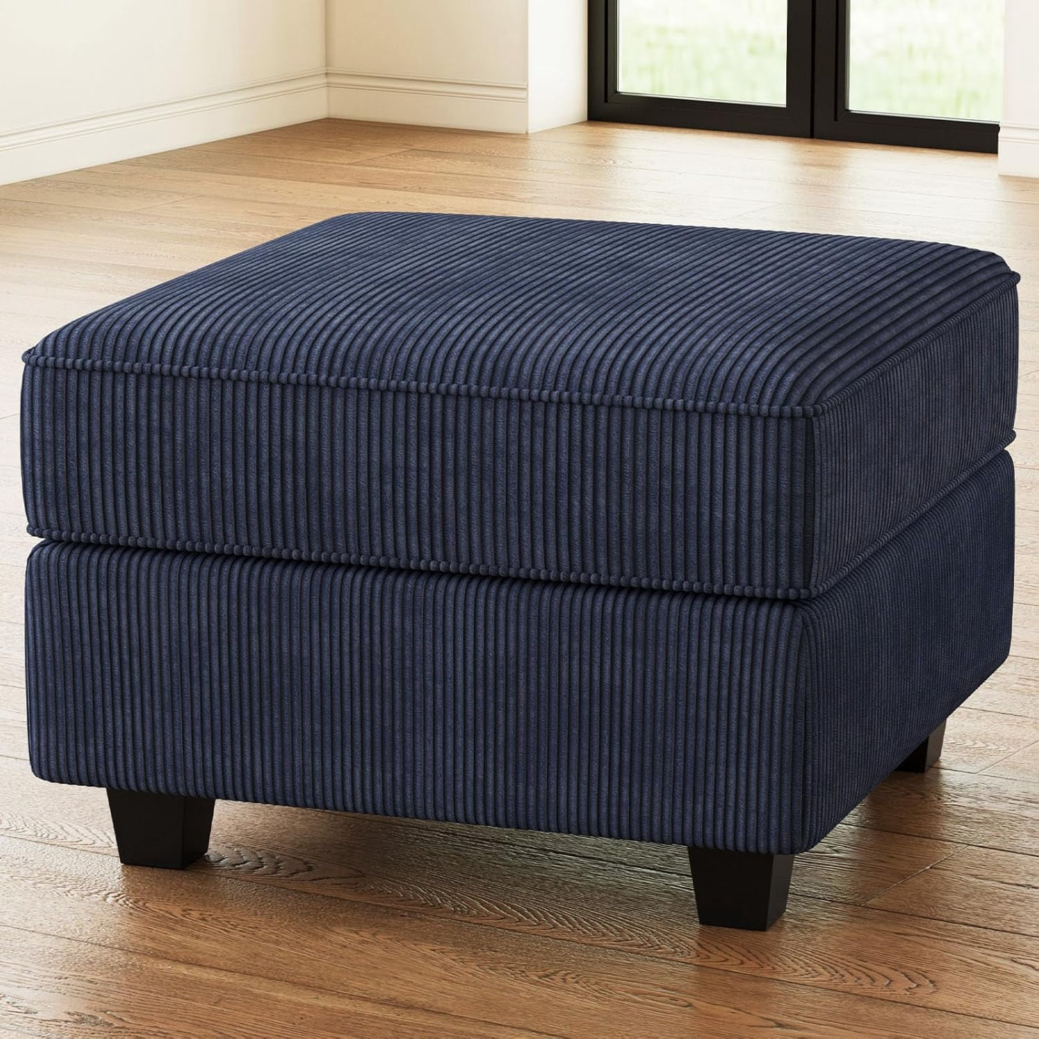 Module Temporary Stool Belffin Corduroy Upholstered Square Modular Storage Ottoman Module for ...
