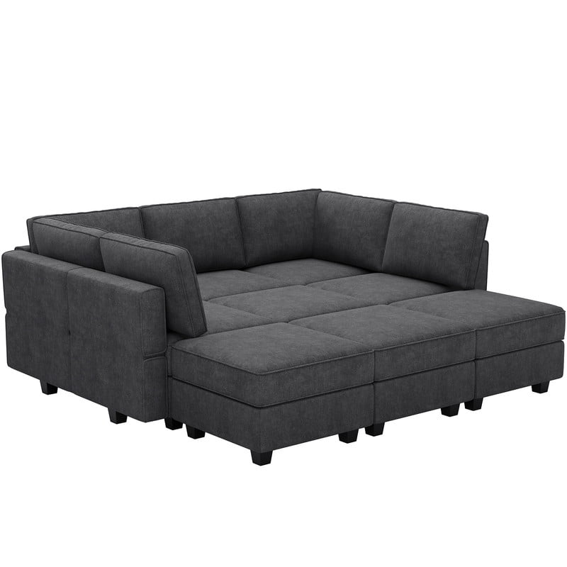 Belffin Modular Convertible Sleeper Sofa Sectional Couch Bed For Living ...
