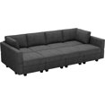 thumbnail image 1 of Belffin Modular Convertible Sleeper Sofa Sectional Couch Bed For Living Room With Storage,Black, 1 of 7