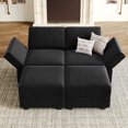 Belffin Reclining Storage Modular Sectional Sofa with Ottoman Velvet