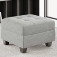 thumbnail image 1 of Belffin Ottoman Module with Storage for Modular Sofa Sectional Couch Cube Seat Square Storage Ottoman Footrest Modern Fabric Light Grey, 1 of 8