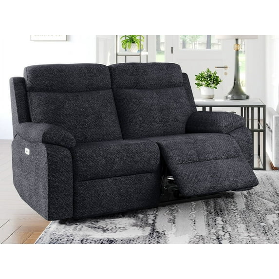 Belffin Recliner Loveseat Power Reclining Sofa Memory Foam Recliner Sofa For Living Room or Office, Angle Adjustable With Broad Armrest And Footrest,Grey