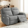 thumbnail image 1 of Belffin Recliner Loveseat Power Reclining Sofa Memory Foam Recliner Sofa For Living Room or Office, Angle Adjustable With Broad Armrest And Footrest,Grey, 1 of 9