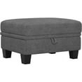 thumbnail image 1 of Belffin Standard Ottoman with Storage for Modular Sectional Couch. Light Grey., 1 of 6