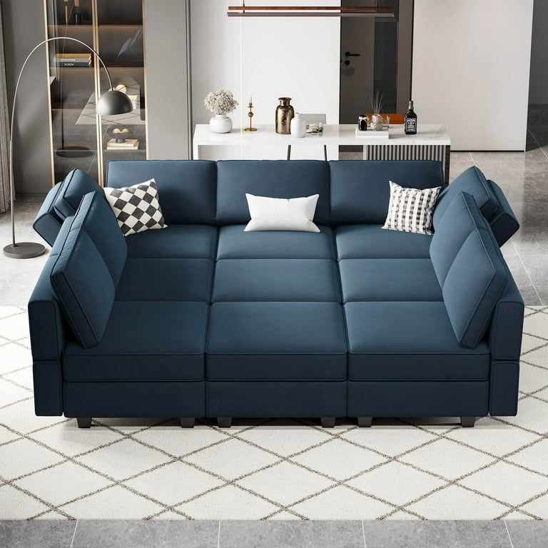 Velvet sectional sofa bed discount
