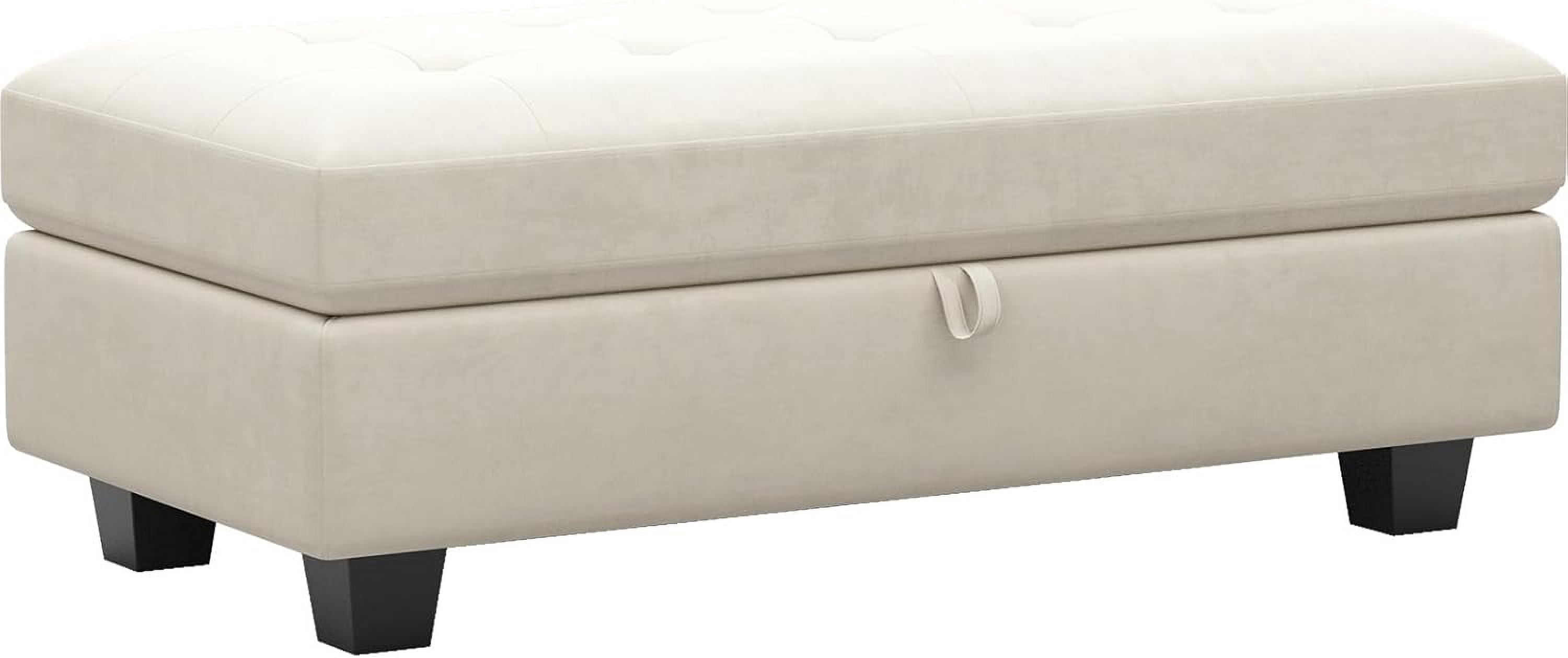 Belffin Velvet Storage Oversized Ottoman Module Oversized Rectangular — free download