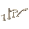 thumbnail image 1 of Belfield Brushed Nickel Two-handle Roman Tub Faucet Includes Hand Shower, 1 of 5
