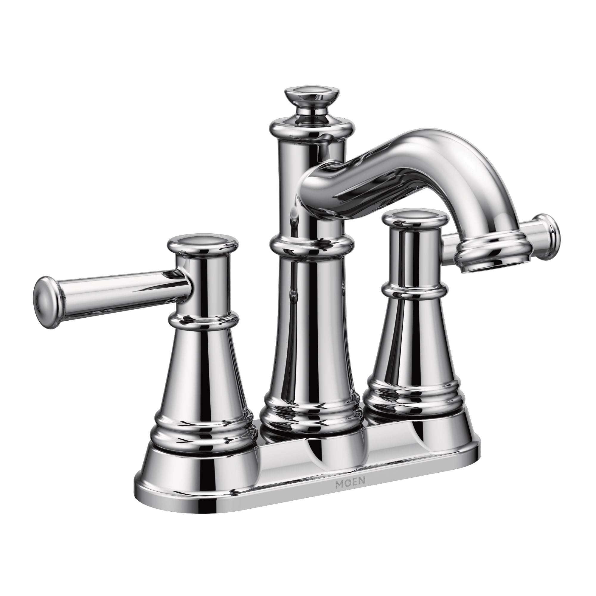 Polished Nickel 6 3/8" Traditional Centerset Bathroom Faucet