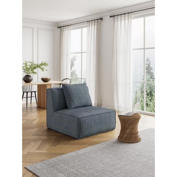 Belfin Modular Sectional Sofa, Convertible Tofu Block Sofa Floor Sofa Bed Armrest Comfy Sofa Bed Compressed Sofa Compression Sofa for Living Room Bedroom - Chenille Fabric (Gray)