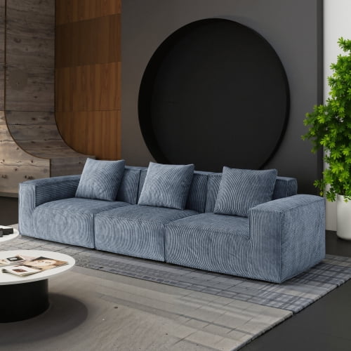 Belfin Modular Sectional Sofa, Convertible Tofu Block Sofa Floor Sofa Bed Armrest Comfy Sofa Bed Compressed Sofa Compression Sofa for Living Room Bedroom - (Gray)