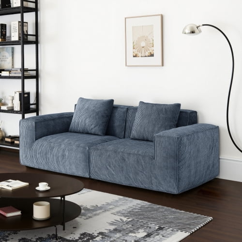Belfin Modular Sectional Sofa, Convertible Tofu Block Sofa Floor Sofa Bed Armrest Comfy Sofa Bed Compressed Sofa Compression Sofa for Living Room Bedroom - Chenille Fabric Gray
