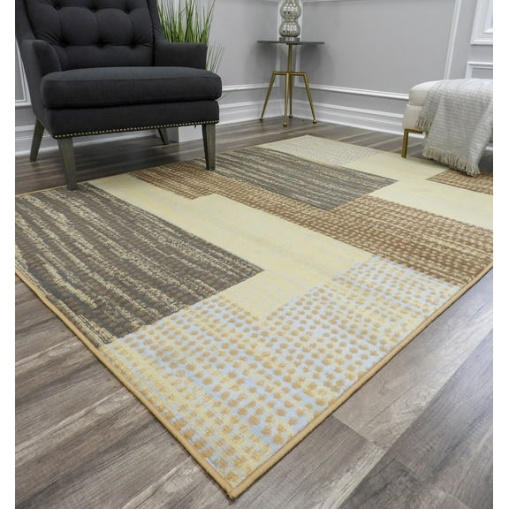 Belfort BM25A Venice Berber abstract Contemporary beige Area Rug, 2'6"x8'