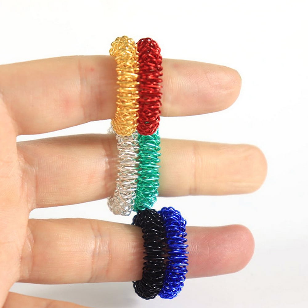 Belfoyer Spiky Sensory Finger Rings,Stress and Anxiety Relief Finger