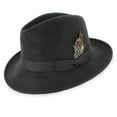 thumbnail image 1 of Belfry Crushable Dress Fedora Men's Vintage Style Hat 100% Pure Wool (Large, Pecan), 1 of 6