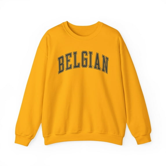 Belgian Belgium Sweatshirt Gifts Crew Neck Shirt Long Sleeve Unisex