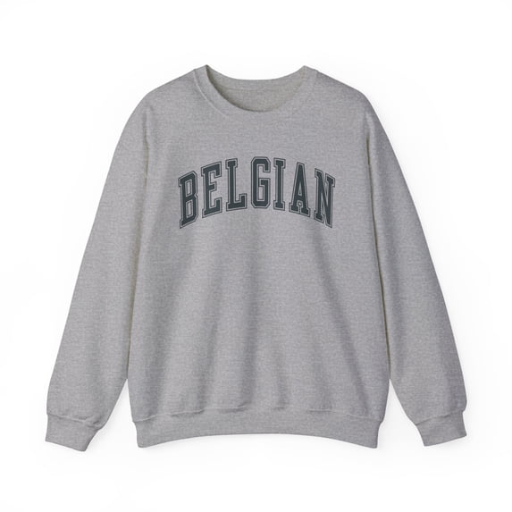 Belgian Belgium Sweatshirt Gifts Crew Neck Shirt Long Sleeve Unisex