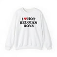 thumbnail image 1 of Belgian Belgium Wife Girlfriend Husband Sweatshirt Gifts Crew Neck Shirt, 1 of 7