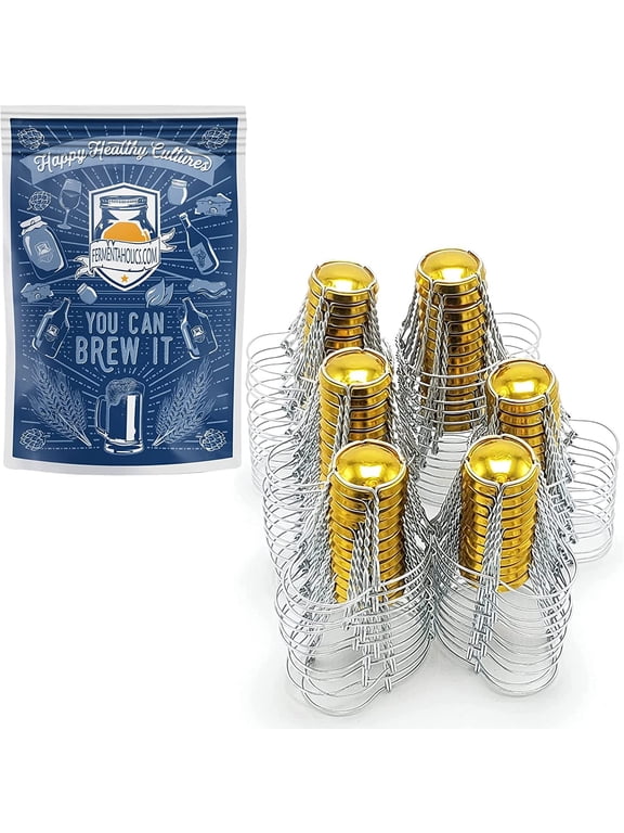 Belgian Bottle Wire Hoods for Corked Beer and Sparkling Bottles, 60-pack