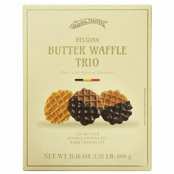 Belgian Butter Waffle Trio All Butter Double Chocolate Dark Chocolate 21.16oz