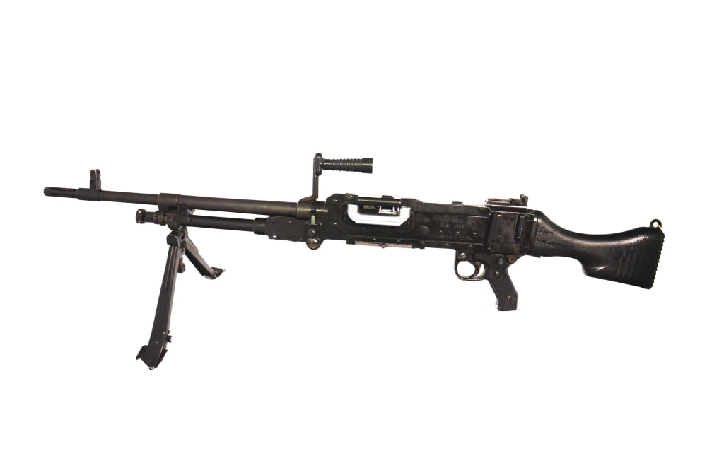 Belgian FN MAG 762mm general purpose machine gun Canvas Art - Andrew ChittockStocktrek Images (35 x 23)