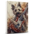 thumbnail image 1 of Belgian Laekenois Dog Playing Bass Guitar Wall Stretched Canvas Size 8x12 – Belgian Laekenois Canvas Art for Dog Lovers, Bass Guitar Canvas Wall Decor, 1 of 5