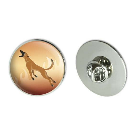 Belgian Malinois Dog Bite Training Metal 1.1" Tie Tack Hat Lapel Pin Pinback