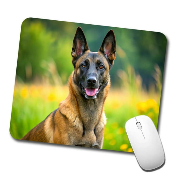 Belgian Malinois Dog Photo Mouse Pad Low Profile Gaming Mat