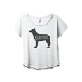 thumbnail image 1 of Belgian Malinois Dog Silhouette Women's Fashion Slouchy Dolman T-Shirt Tee Heather White Small, 1 of 3