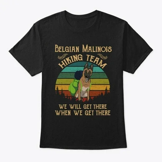 Belgian Malinois Hiking Team Funny Outdoor Graphic Unisex T-shirt