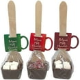 thumbnail image 1 of Belgian Milk Chocolate Spoons Individually Wrapped with Mini Dehydrated Marshmallows, Christmas Stocking Stuffers, Set of 3 Hot Cocoa Spoons, 1 of 6