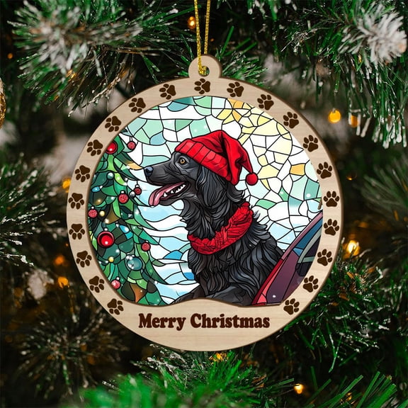 Belgian Sheepdog Christmas Tree Dog Ornament, Belgian Sheepdog Dog Christmas, Belgian Sheepdog Dog SunCatcher ,Christmas Decoration, Christmas Keepsake