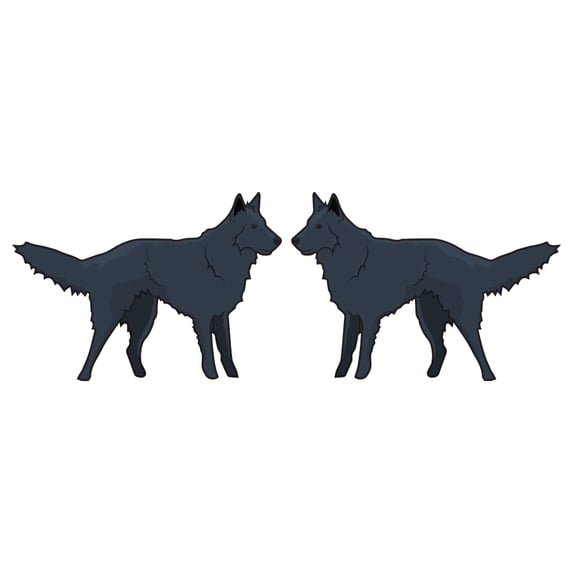 Belgian Sheepdog Decal | Indoor/Outdoor | Dog Lover Super Cute Sticker for SUV Windows, Dorm Rooms, Bedroom, Offices | SignMission personalized gift | 2 Pack of 6"