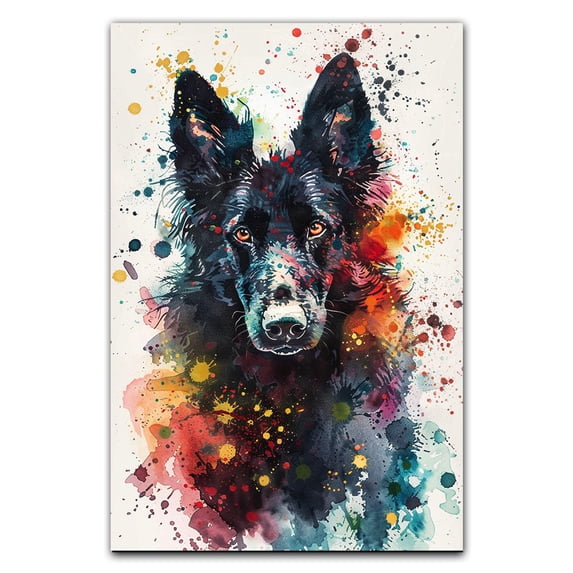 Belgian Sheepdog Dog Poster Wall Art for Bedroom Living Room Funny Graffiti Dog Picture Cool Dog Decor Wall Art