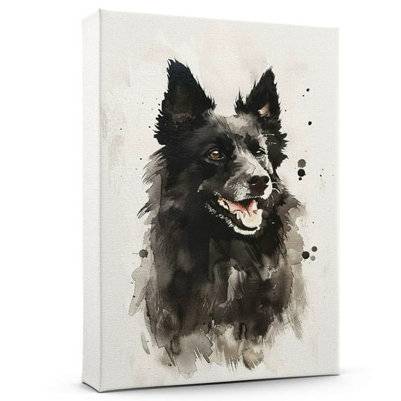 Belgian Sheepdog Dog Wall Art Animal Oil Painting On Canvas Poster Dog Watercolor Colorful Cute Dogs Aesthetic Room Decor Canvas Poster Unframe 8x12 inch