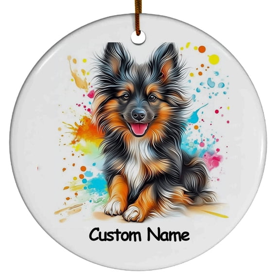 Belgian Sheepdog Gift, Personalized Ornament with Name, Gift for Dog Dad, Dog Mom, Gift for Mother's day, Father's day, Christmas, Dog Lover, Dog Owner