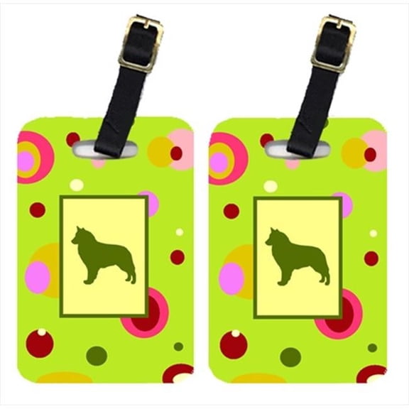 Belgian Sheepdog Luggage Tag - Pair 2- 4 x 2.75 In.