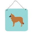 thumbnail image 1 of Belgian Shepherd Checkerboard Blue Wall or Door Hanging Prints, 1 of 1