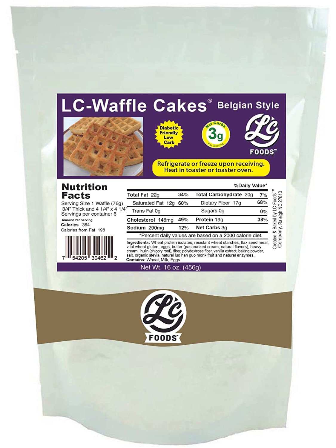 Belgian Style Waffle Cakes with Just 3 Net Carbs Per Waffle | Baked