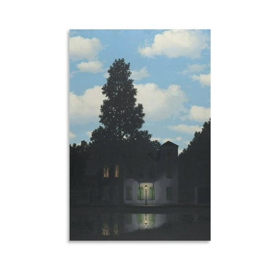 Belgian Surrealist Artists Rene Magritte Empire of Light Poster Posters Wall Art Painting Canvas Gift Living Room Prints Bedroom Decor Poster Artworks 20x30inch(50x75cm)